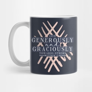 Live Generously and Graciously - Navy Mug